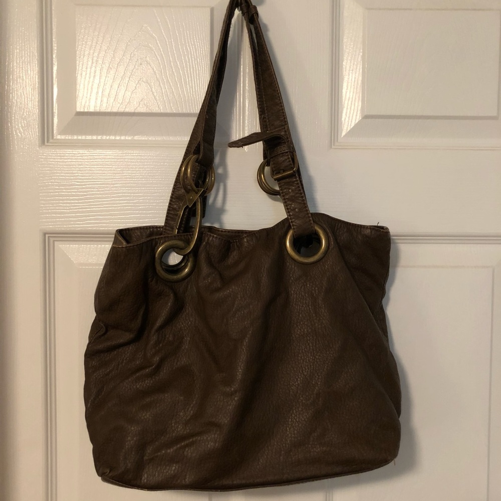 Brown tote bag